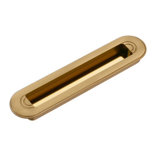 Halo Flush Pull in Brushed Brass (PVD)