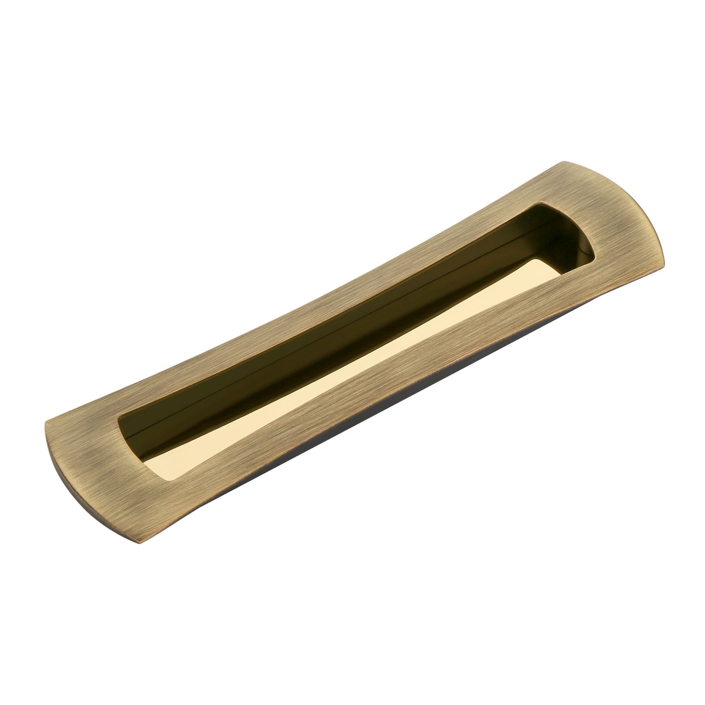 Meridian Flush Pull in Antique Brass