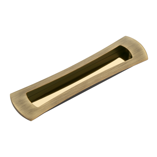 Meridian Flush Pull in Antique Brass - Antique Brass / 160MM