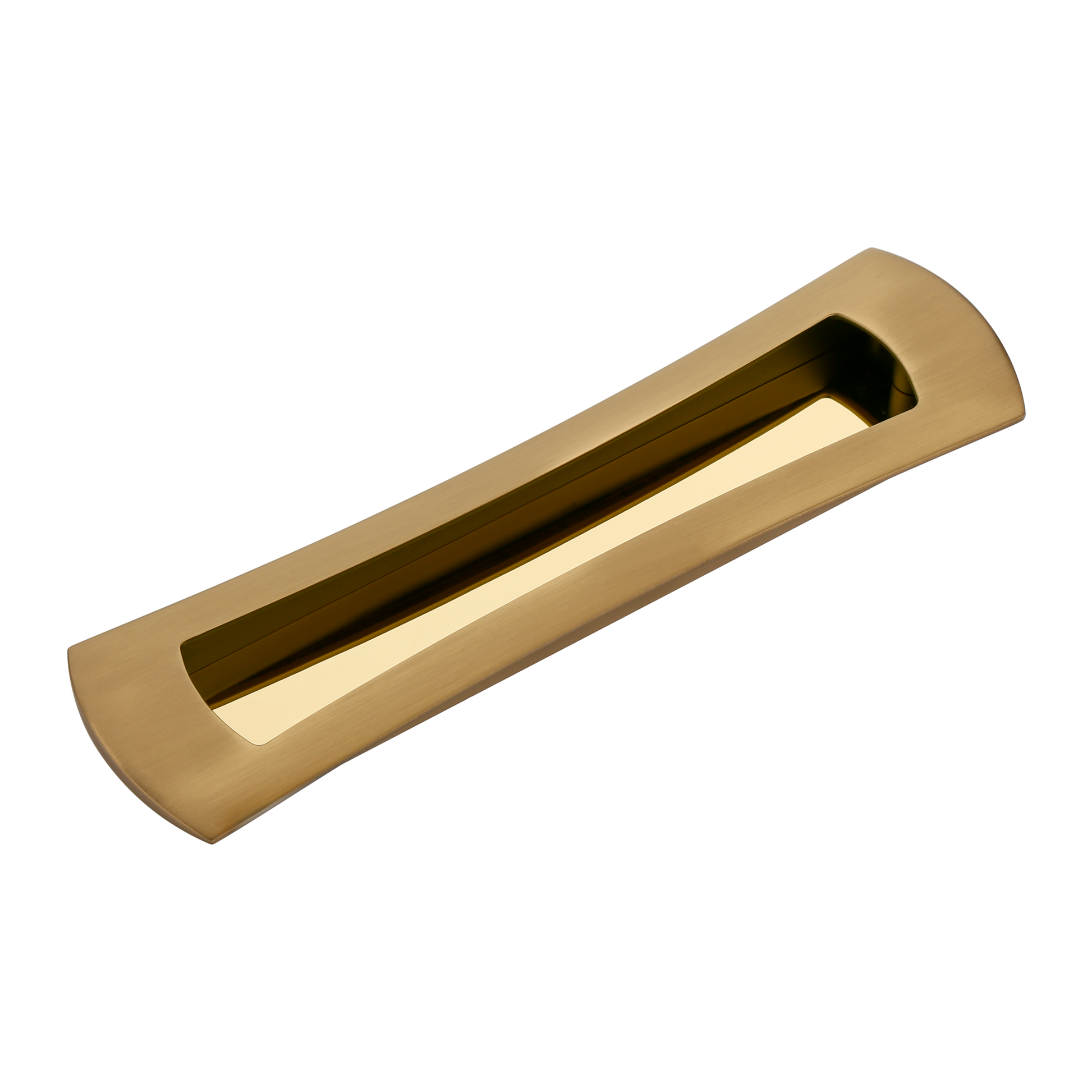 Meridian Flush Pull in Brushed Brass (PVD)
