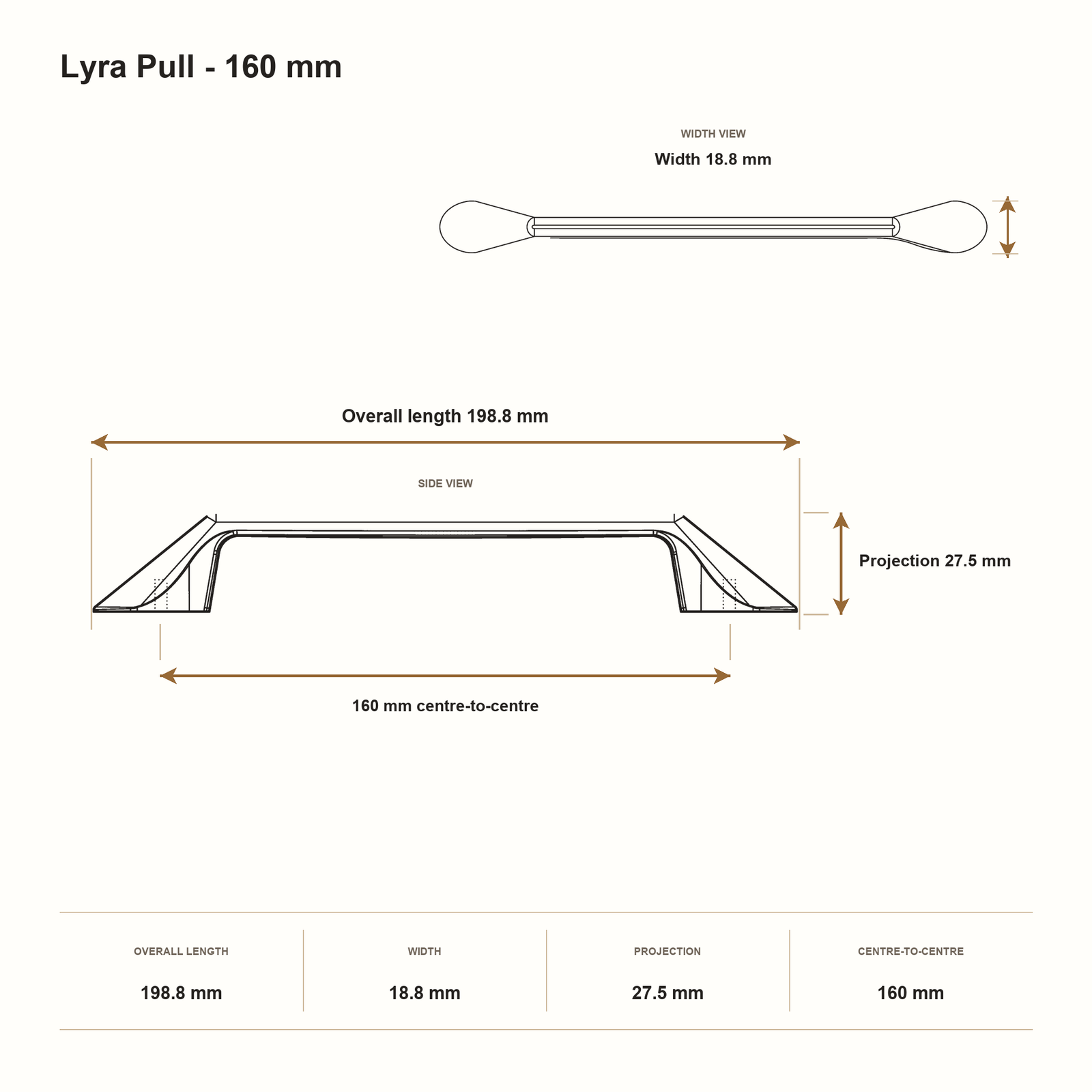 Lyra Pull - 160 mm