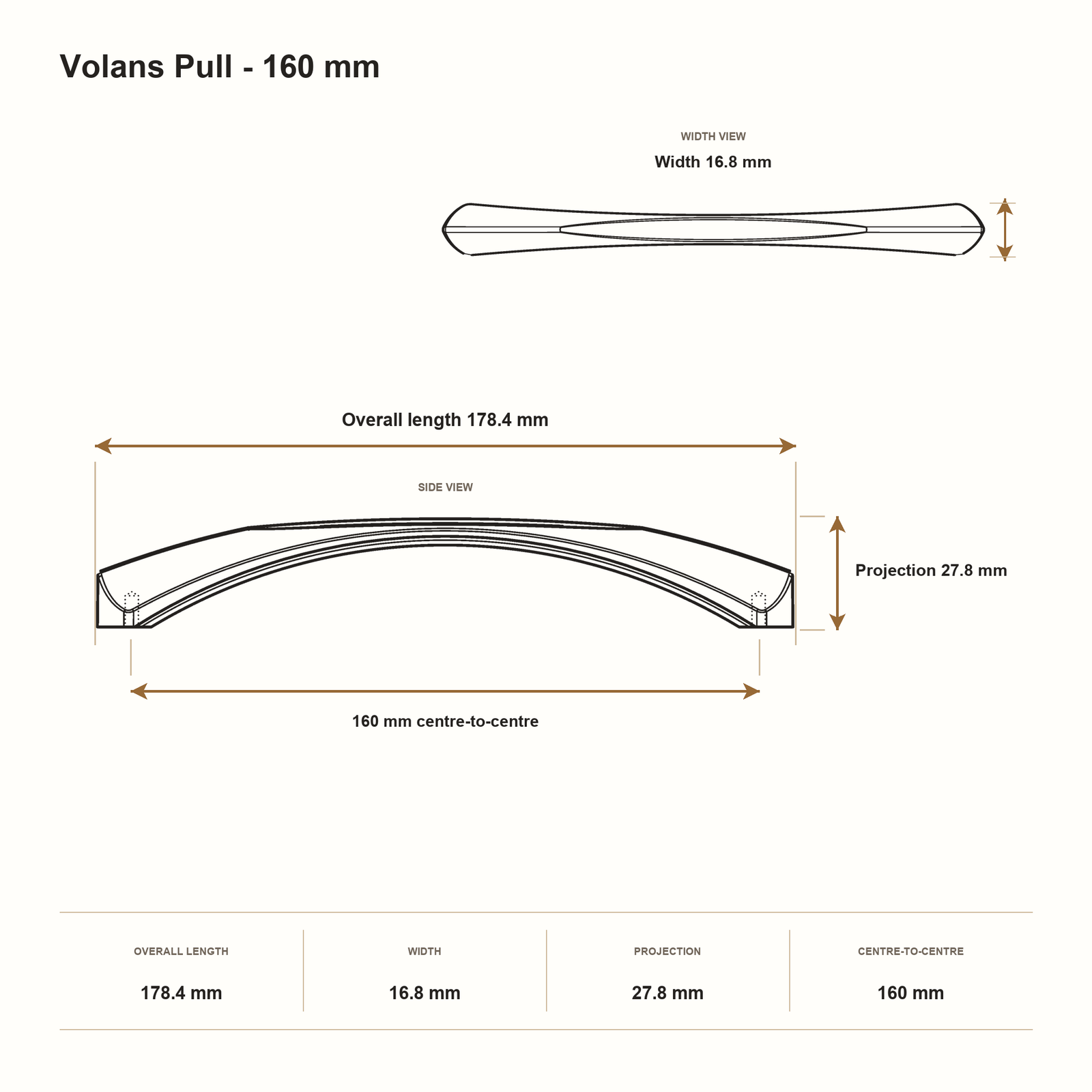 Volans Pull - 160 mm